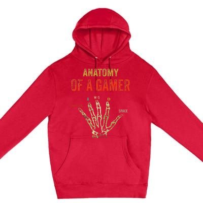 Anatomy of a Gamer Hand funny gaming Premium Pullover Hoodie