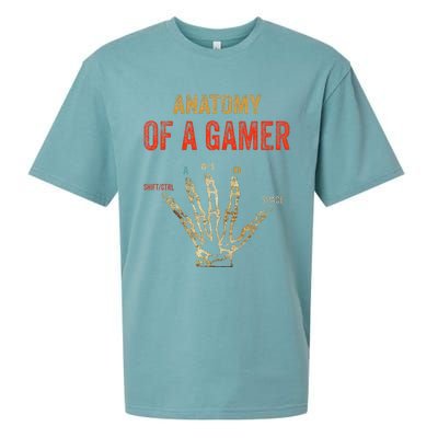 Anatomy of a Gamer Hand funny gaming Sueded Cloud Jersey T-Shirt