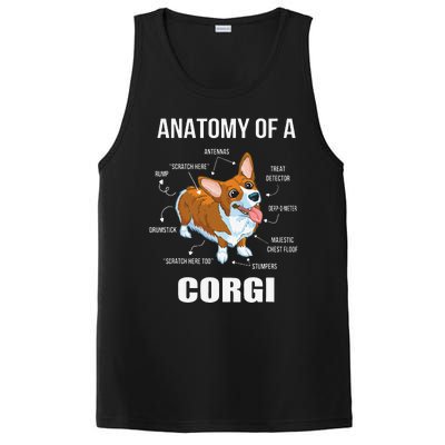 Anatomy Of A Corgi Funny Dog PosiCharge Competitor Tank