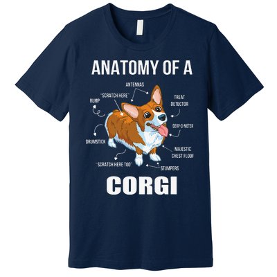 Anatomy Of A Corgi Funny Dog Premium T-Shirt