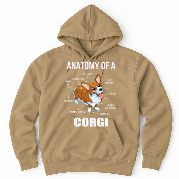 Anatomy Of A Corgi Funny Dog Hoodie