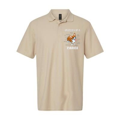 Anatomy Of A Corgi Funny Dog Softstyle Adult Sport Polo