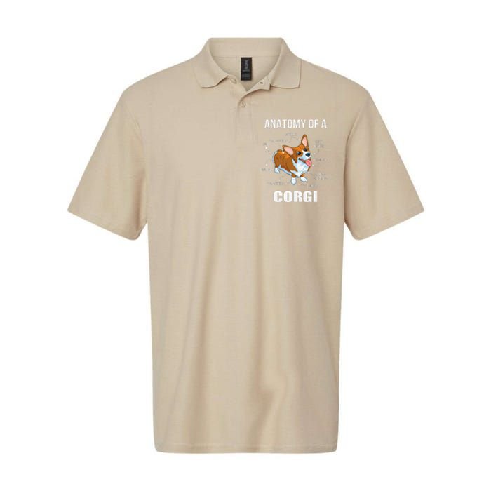 Anatomy Of A Corgi Funny Dog Softstyle Adult Sport Polo