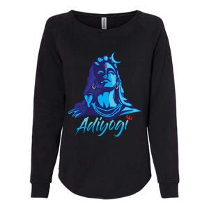 Adiyogi Or Adhi Yogi Shiva Mahadev Blue Hindu Maha Shivratri Funny Gift Womens California Wash Sweatshirt