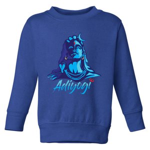 Adiyogi Or Adhi Yogi Shiva Mahadev Blue Hindu Maha Shivratri Funny Gift Toddler Sweatshirt