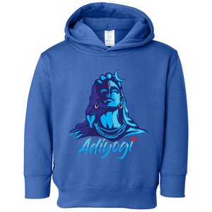 Adiyogi Or Adhi Yogi Shiva Mahadev Blue Hindu Maha Shivratri Funny Gift Toddler Hoodie