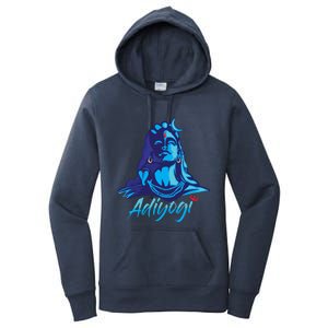 Adiyogi Or Adhi Yogi Shiva Mahadev Blue Hindu Maha Shivratri Funny Gift Women's Pullover Hoodie