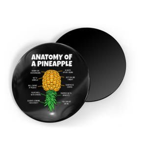 Anatomy Of A Pineapple Swinger Funny Upside Down Pineapple Magnet