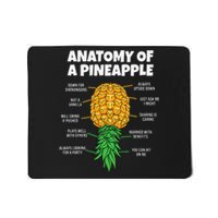 Anatomy Of A Pineapple Swinger Funny Upside Down Pineapple Mousepad