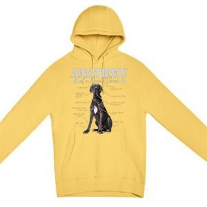 Anatomy Of A Great Dane Funny Cute Dog Mom Dad Premium Pullover Hoodie