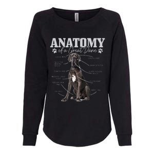 Anatomy Of A Great Dane Funny Cute Dog Mom Dad Womens California Wash Sweatshirt