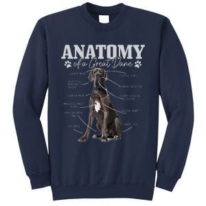 Anatomy Of A Great Dane Funny Cute Dog Mom Dad Sweatshirt