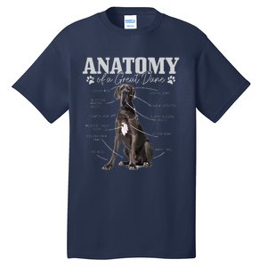 Anatomy Of A Great Dane Funny Cute Dog Mom Dad Tall T-Shirt