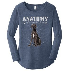 Anatomy Of A Great Dane Funny Cute Dog Mom Dad Women's Perfect Tri Tunic Long Sleeve Shirt