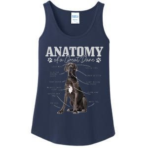 Anatomy Of A Great Dane Funny Cute Dog Mom Dad Ladies Essential Tank