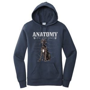 Anatomy Of A Great Dane Funny Cute Dog Mom Dad Women's Pullover Hoodie