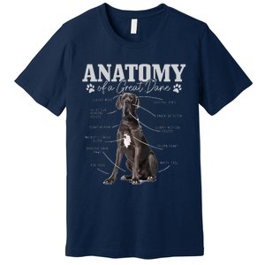 Anatomy Of A Great Dane Funny Cute Dog Mom Dad Premium T-Shirt