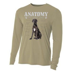 Anatomy Of A Great Dane Funny Cute Dog Mom Dad Cooling Performance Long Sleeve Crew