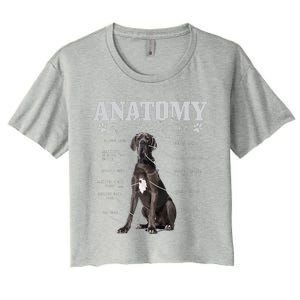 Anatomy Of A Great Dane Funny Cute Dog Mom Dad Women's Crop Top Tee