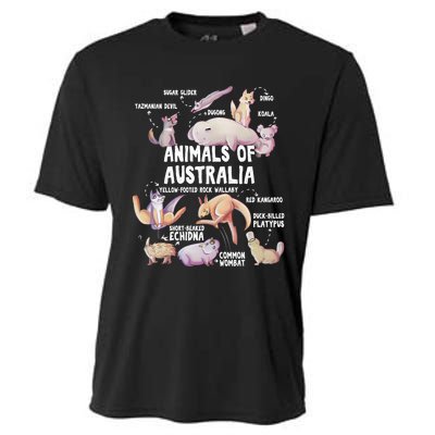 Animals Of Australia Australian Animal Educational Gift Cute Cooling Performance Crew T-Shirt