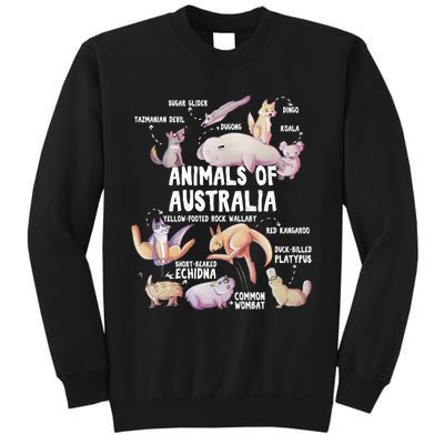 Animals Of Australia Australian Animal Educational Gift Cute Sweatshirt