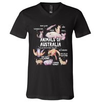 Animals Of Australia Australian Animal Educational Gift Cute V-Neck T-Shirt