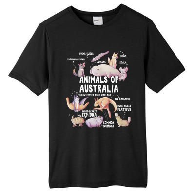 Animals Of Australia Australian Animal Educational Gift Cute Tall Fusion ChromaSoft Performance T-Shirt