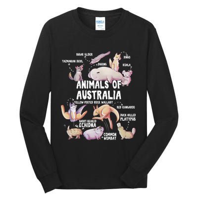 Animals Of Australia Australian Animal Educational Gift Cute Tall Long Sleeve T-Shirt