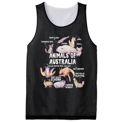 Animals Of Australia Australian Animal Educational Gift Cute Mesh Reversible Basketball Jersey Tank