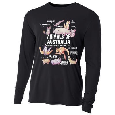 Animals Of Australia Australian Animal Educational Gift Cute Cooling Performance Long Sleeve Crew