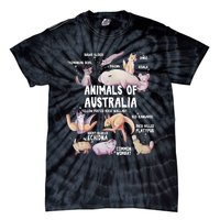 Animals Of Australia Australian Animal Educational Gift Cute Tie-Dye T-Shirt