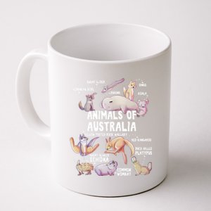 Animals Of Australia Australian Animal Educational Gift Cute Coffee Mug