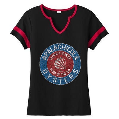 Apalachicola Oysters Ladies Halftime Notch Neck Tee