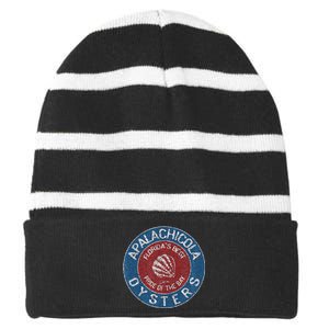 Apalachicola Oysters Striped Beanie with Solid Band