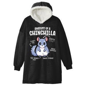 Anatomy Of A Chinchilla S For Women Lover Mom Hooded Wearable Blanket