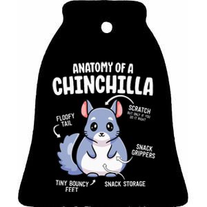 Anatomy Of A Chinchilla S For Women Lover Mom Ceramic Bell Ornament