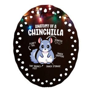 Anatomy Of A Chinchilla S For Women Lover Mom Ceramic Oval Ornament