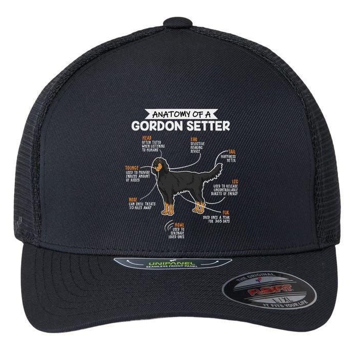 Anatomy Of A Gordon Setter Fun Dog M.A.S.T.E.RS Lady Flexfit Unipanel Trucker Cap