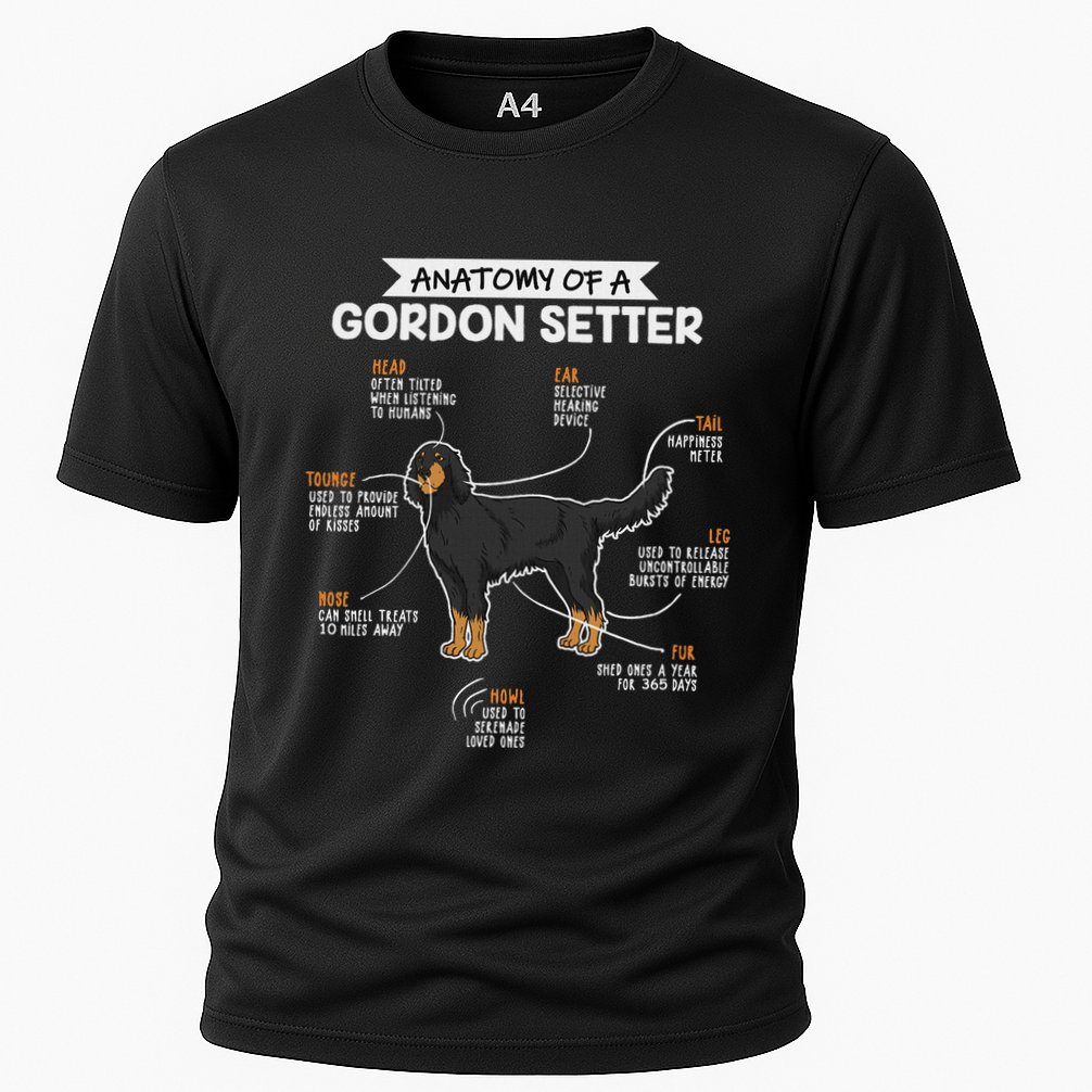 Anatomy Of A Gordon Setter Fun Dog M.A.S.T.E.RS Lady Performance Shirt