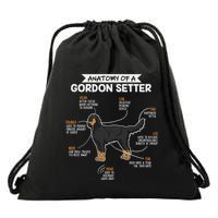 Anatomy Of A Gordon Setter Fun Dog M.A.S.T.E.RS Lady Drawstring Bag