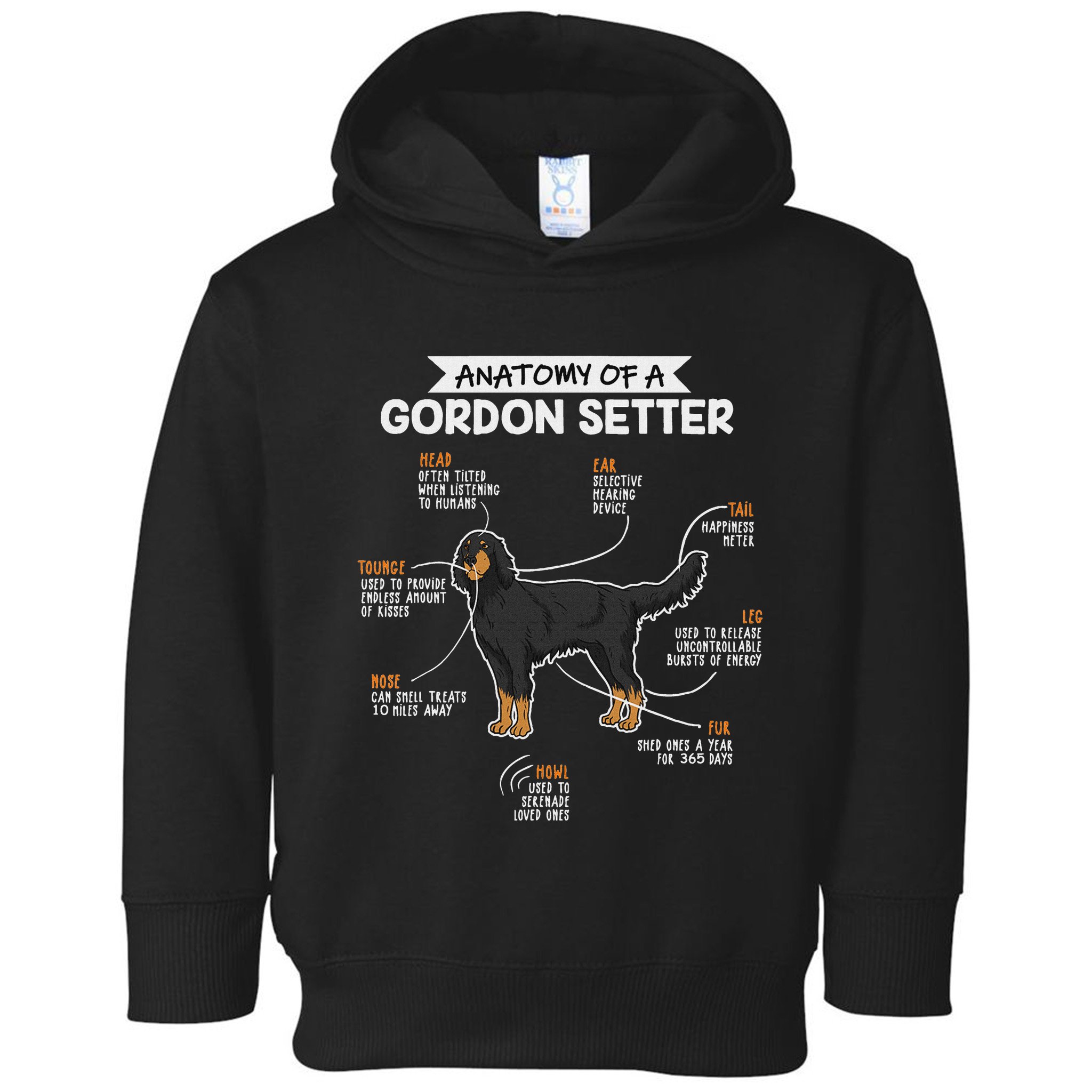 Anatomy Of A Gordon Setter Fun Dog M.A.S.T.E.RS Lady Toddler Hoodie