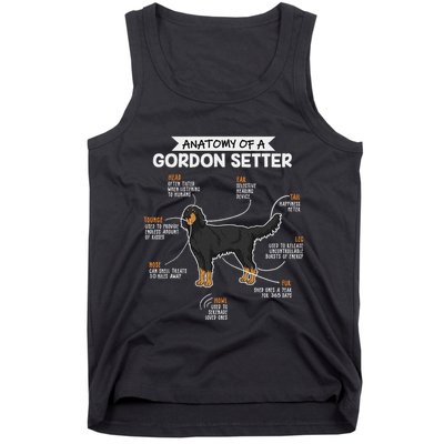 Anatomy Of A Gordon Setter Fun Dog M.A.S.T.E.RS Lady Tank Top