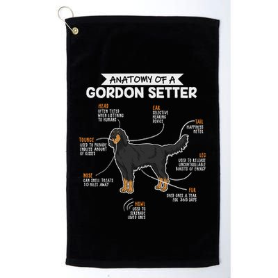 Anatomy Of A Gordon Setter Fun Dog M.A.S.T.E.RS Lady Golf Towel