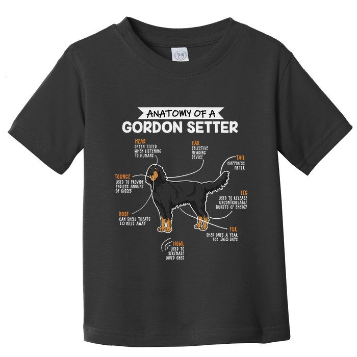 Anatomy Of A Gordon Setter Fun Dog M.A.S.T.E.RS Lady Toddler T-Shirt