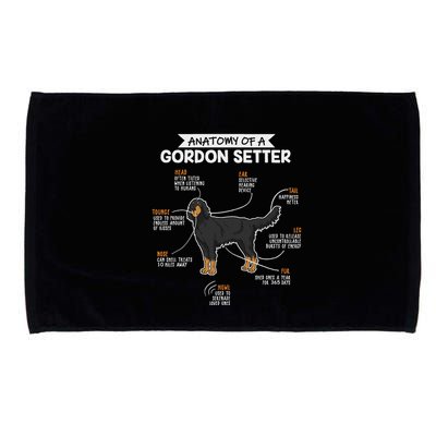 Anatomy Of A Gordon Setter Fun Dog M.A.S.T.E.RS Lady Microfiber Hand Towel
