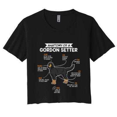 Anatomy Of A Gordon Setter Fun Dog M.A.S.T.E.RS Lady Crop Top