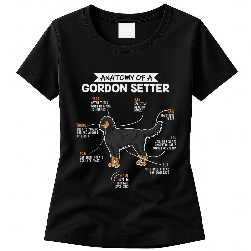 Anatomy Of A Gordon Setter Fun Dog M.A.S.T.E.RS Lady Womens T-Shirt