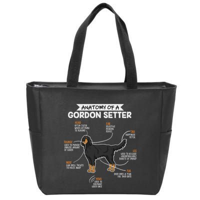Anatomy Of A Gordon Setter Fun Dog M.A.S.T.E.RS Lady Zip Tote Bag