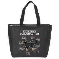 Anatomy Of A Gordon Setter Fun Dog M.A.S.T.E.RS Lady Zip Tote Bag