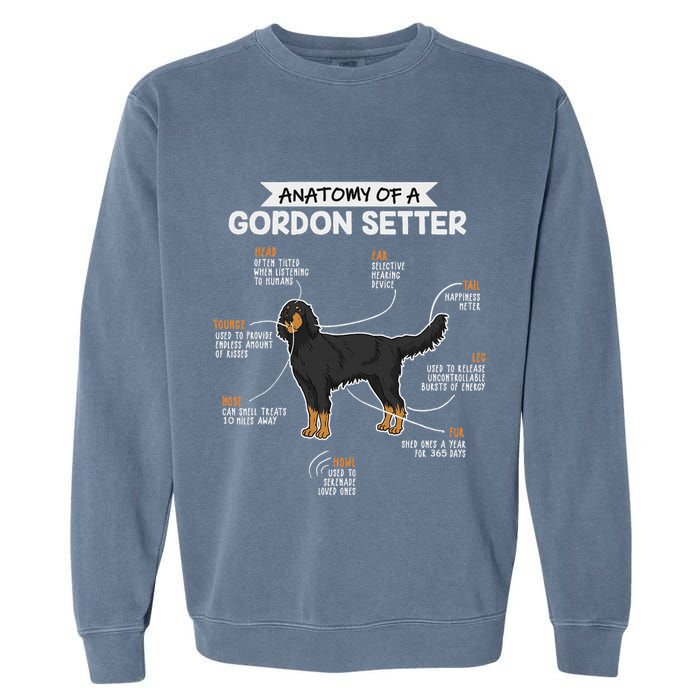 Anatomy Of A Gordon Setter Fun Dog M.A.S.T.E.RS Lady Garment-Dyed Sweatshirt